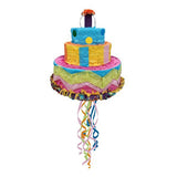 Pinata Tort Aniversar / Birthday Cake pentru Petrecere, Flippy, din Hartie si Carton, Pinata pentru Petreceri, 32 x 28 x 28 cm, Multicolor - vivimall.ro