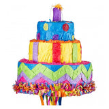 Pinata Tort Aniversar / Birthday Cake pentru Petrecere, Flippy, din Hartie si Carton, Pinata pentru Petreceri, 32 x 28 x 28 cm, Multicolor - vivimall.ro