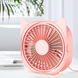 Mini Ventilator Pentru Birou Cu Usb, Rotire 360 Grade, 3 Viteze, 13.5 X 12,8 Cm - vivimall.ro