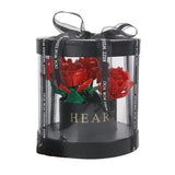 Set de Constructie Trandafiri, Vivimall, 20.5x19.5cm, Buchet de Trandafiri Rosii in Cutie Neagra - vivimall.ro