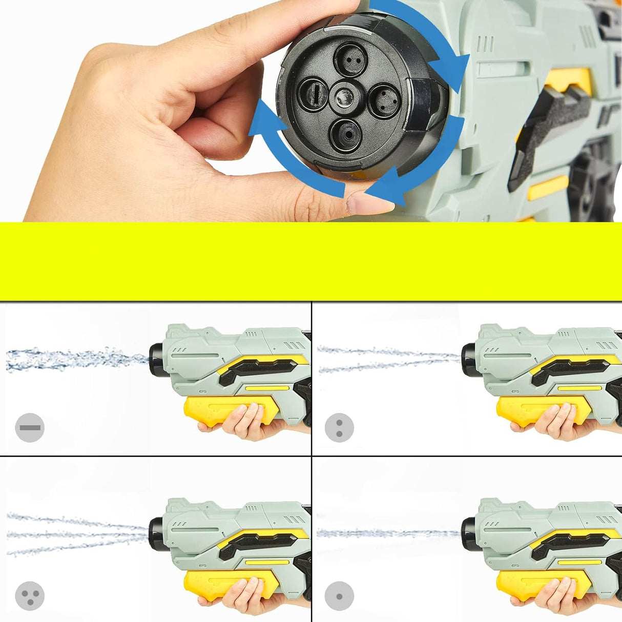 Pistol cu Apa de Inalta Presiune pentru Copii, Vivimall, Jucarie Pistol cu Apa, Capacitate 1.5 L, 43 x 20 x 4 cm, Petrecerile de Vara, 4-12 Ani, Negru Gri - vivimall.ro