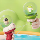 Pistol cu Apa pentru Copii, Vivimall, Multifunctional, Capacitate 250 mL, Model Broscuta, 15.6x8x8.6 cm, ABS, Verde - vivimall.ro