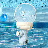 Pistol cu Apa pentru Copii, Vivimall, Multifunctional, Capacitate 300 mL, Model Hipopotam, 9x9x17cm, Plastic, Albastru - vivimall.ro