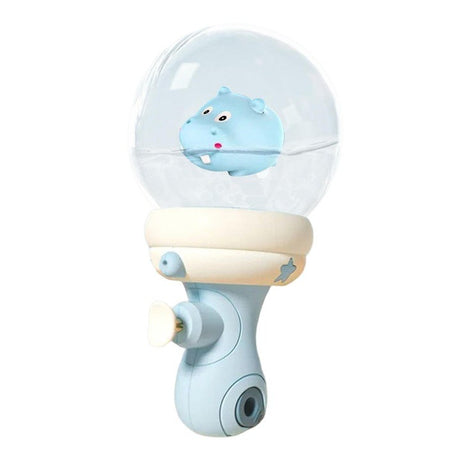 Pistol cu Apa pentru Copii, Vivimall, Multifunctional, Capacitate 300 mL, Model Hipopotam, 9x9x17cm, Plastic, Albastru - vivimall.ro