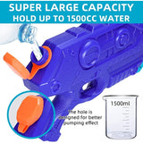 Pistol Cu Apa Pentru Copii, Rezervor De 1500 Ml, Maner De Transport, Pentru Piscina/Plaja, 3 Ani+, Bleumarin, Lungime 44 Cm - vivimall.ro