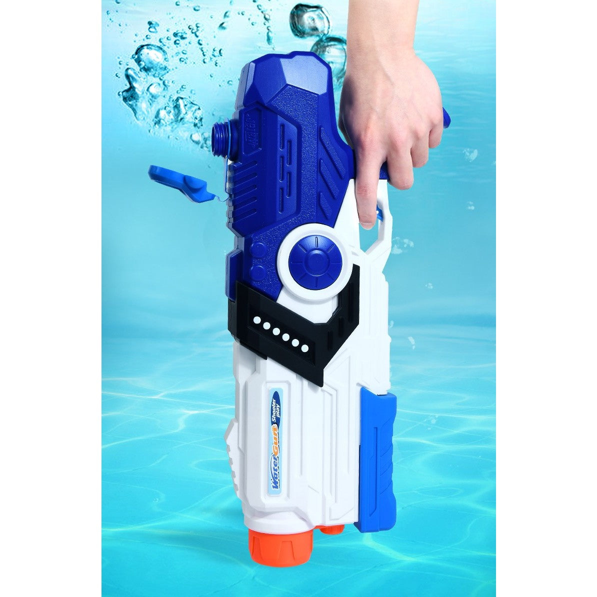 Pistol cu Apa pentru Copii, Rezervor, Pentru Piscina/Plaja, Vivimall, 6ani+, Albastru/Multicolor, 2000ML - vivimall.ro