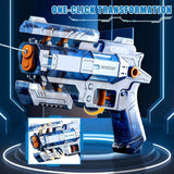 Pistol Manual cu Apa, Vivimall, Jucarie Pistol cu Apa Sigur Pentru Copii, Design Nou S-Shooter Atractiv, 23 x 14.5 cm, Albastru Transparent - vivimall.ro