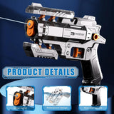 Pistol Manual cu Apa, Vivimall, Jucarie Pistol cu Apa Sigur Pentru Copii, Design Nou S-Shooter Atractiv, 23 x 14.5 cm, Negru Transparent - vivimall.ro
