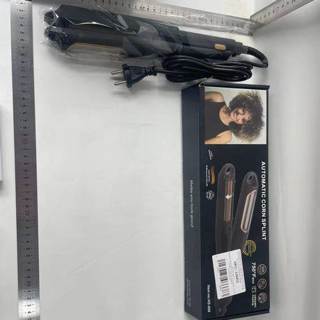 Placa pentru Ondularea Parului, Vivimall, din Ceramica, Max 210 Grade, Lumina LED, 2 Setari de Temperatura, Functie de Blocare, 31x3.5 cm, Negru - vivimall.ro