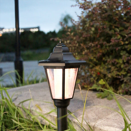 Lampa Solara Hexagonala De Gradina, Alb Cald - vivimall.ro