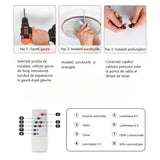 Plafoniera solara Vivimall, 100 W, diametru 240 MM, cu telecomanda, Lungime prelungitor: 4.6 m, alb rece - vivimall.ro