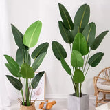 Planta Artificiala Pasarea Paradisului (Strelitzia Nicolai), 16 Frunze, Fara Ghiveci - vivimall.ro