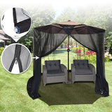 Plasa anti-tantari si insecte Vivimall, pentru umbrela de soare, inaltime 2.3, diametru 3 m, negru - vivimall.ro