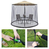 Plasa anti-tantari si insecte Vivimall, pentru umbrela de soare, inaltime 2.3, diametru 3 m, negru - vivimall.ro