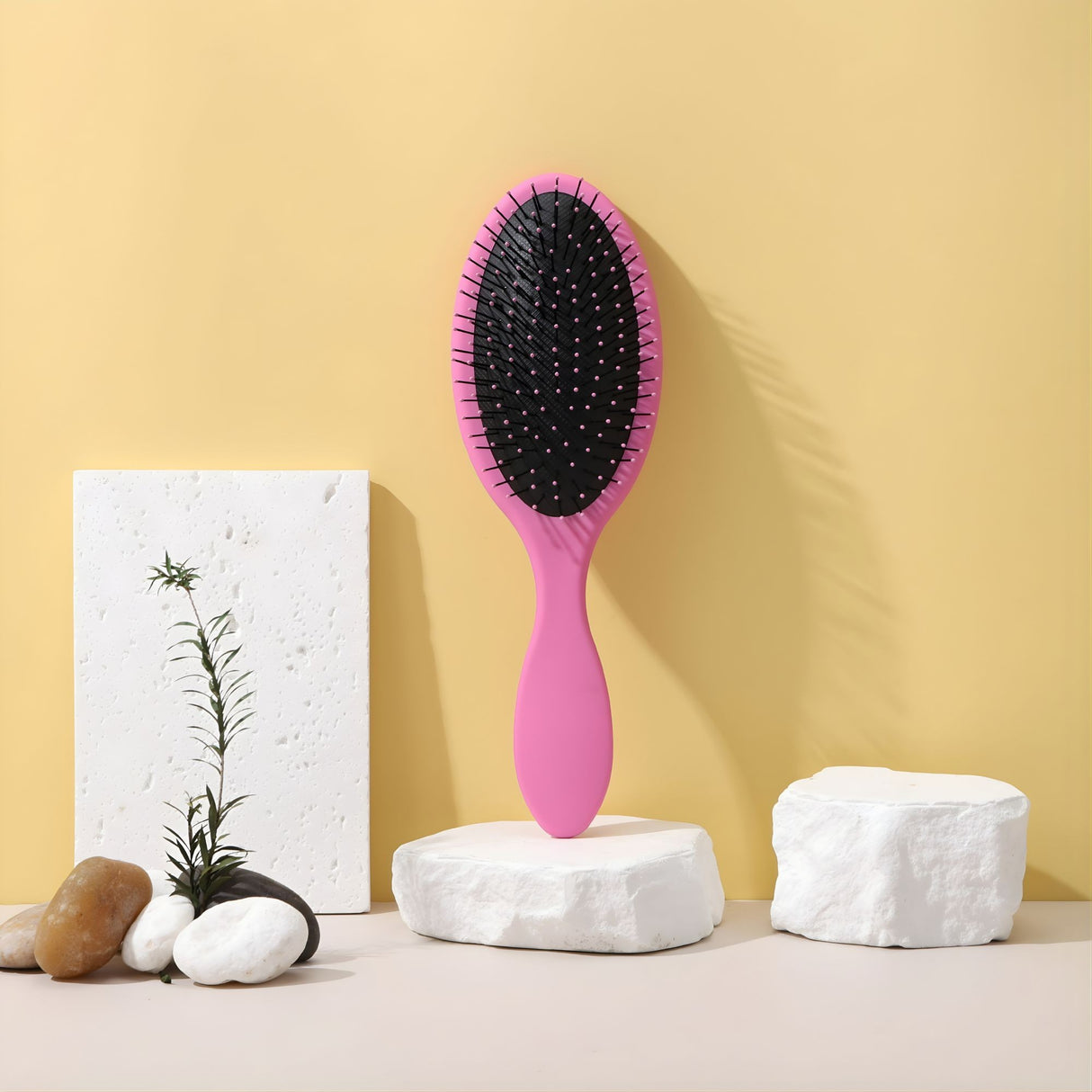 Pieptene cu Perna de Aer pentru Par, Flippy, Plastic ABS+Nylon, 22x7 cm, Roz - vivimall.ro