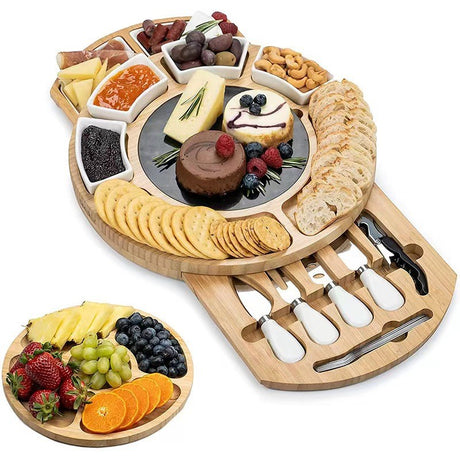 Set platou lemn aperitive elegant | CheeseMate - vivimall.ro