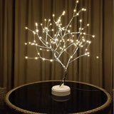 Pom decorativ luminat pentru Craciun, pentru interior/exterior, Arbore cu baterii + USB, 108 LED-uri, alb cald - vivimall.ro