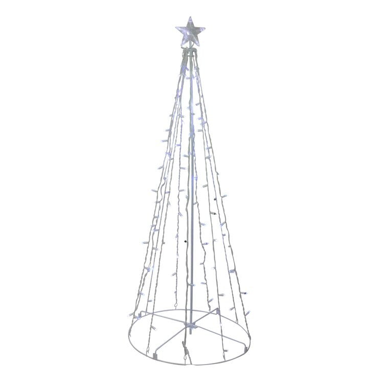 Декоративна светеща елха, 480 LED, цветна светлина + светкавица, 1.8 м