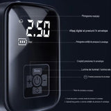 Pompa de Aer Wireless, Vivimall, Portabila, 150 PSI, Pentru Anvelope si Mingi, Baterie 2000 mAh, Afisaj Digital, 12.7 x 8.5 cm, Negru - vivimall.ro