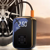 Pompa De Aer Wireless, Portabilă, 150 PSI, Pentru Anvelope Și Mingi, Baterie 2000 mAh, Afișaj Digital, 12,7 x 8,5 cm, Negru - vivimall.ro