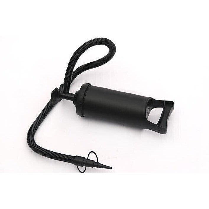 Pompa manuala pentru umflat obiecte gonflabile , colace , saltele , cu 3 adaptori pentru interconectare si furtun, negru, Vivimall - vivimall.ro