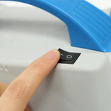 Pompa Electrica de Umflat Baloane, Vivimall, cu Doua Iesiri, 220V, Putere 700W, Accesorii petrecere, Albastru-Gri - vivimall.ro