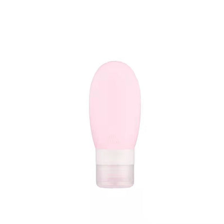 Recipient Portabil Din Silicon Elegant De Voiaj, Sticla De Calatorie, Potrivita Pentru Lotiune, Sampon Si Alte Lichide, Anti-Scurgere, Cu Posibilitate De Reumplere, Capacitate 90Ml, 14Cm, Roz - vivimall.ro