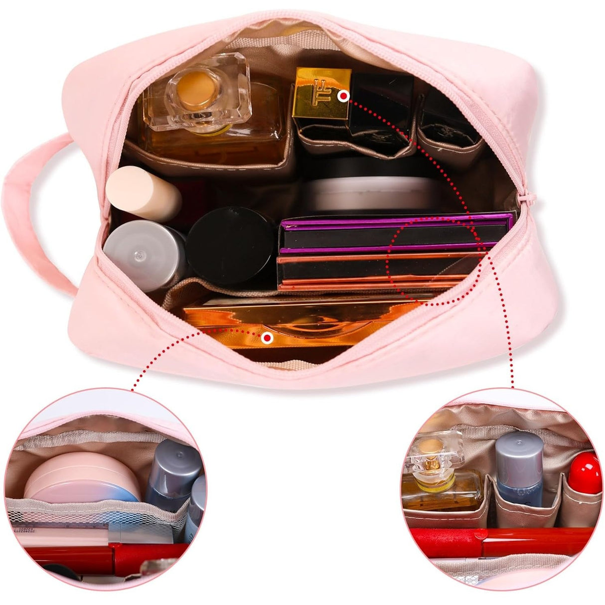 Portfard, Cu Maner, Material Impermeabil, Pentru Cosmetice