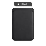 Portofel Flippy MagSafe piele pentru carduri compatibil cu Apple iPhone 12/12 Mini/12 Pro/12 Pro Max, Negru - vivimall.ro