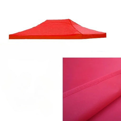 Prelata,copertina pentru acoperis cort tip pavilion Vivimall, 3 x 4.5 m , impermeabila, invelis din material textil oxfort 700D, cauciucat Rosu Varf Plat - vivimall.ro