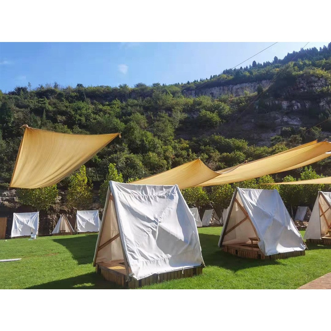 Prelata de soare/ Copertina de tip parasolar, patrata, 4x6 m, galbena, Vivimall - vivimall.ro