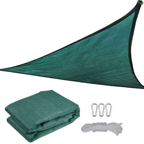 Prelata De Soare/ Copertina De Tip Parasolar, Triunghiulara, 3X3X3 M, Verde - vivimall.ro