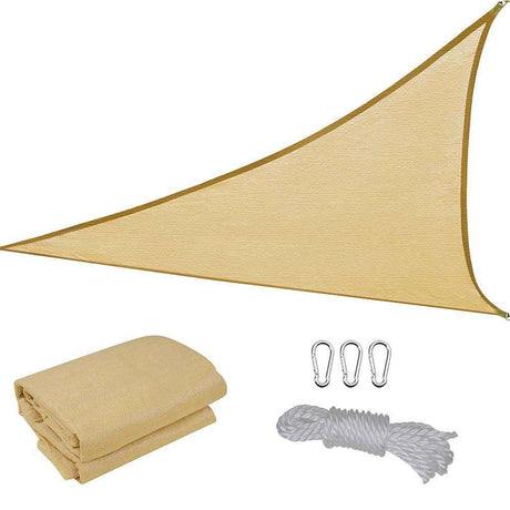 Prelata De Soare/ Copertina De Tip Parasolar, Triunghiulara, 4X4X4 M, Galbena - vivimall.ro