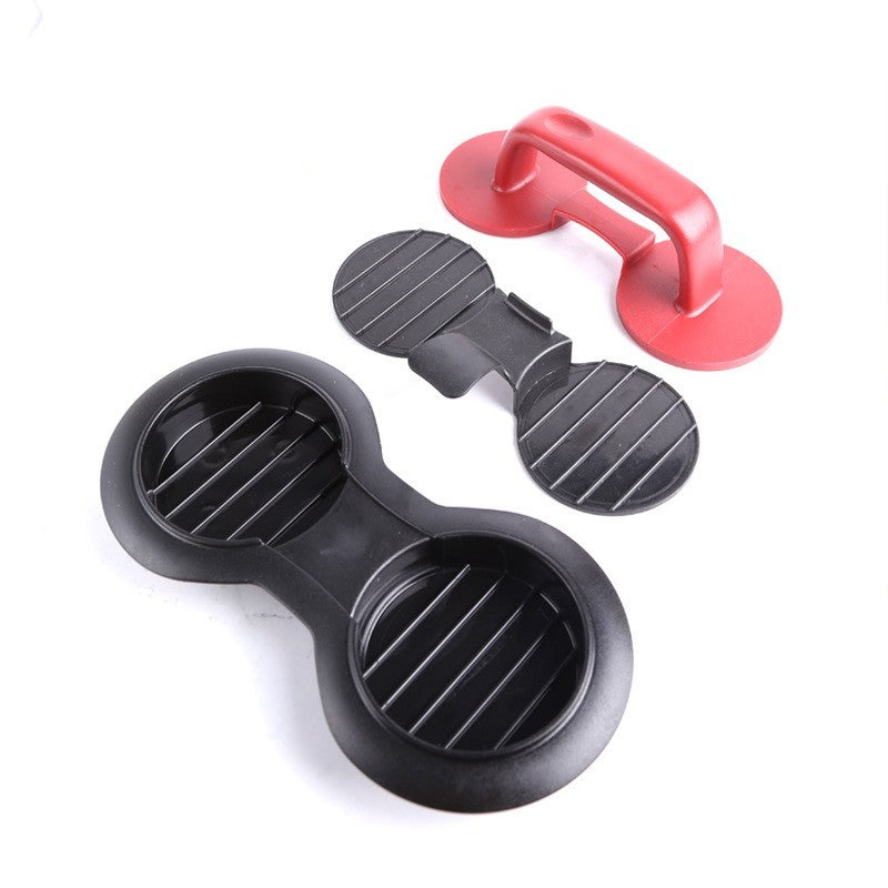 Presa dubla pentru hamburgeri 2 in 1, forma si presa, cu maner, material ABS, 20x10 cm, 140 g, negru, Resigilat - vivimall.ro