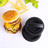 Presa Dubla Pentru Hamburgeri 2 In 1, Forma Si Presa, Doua Dimensiuni, Cu Maner, Usor De Curatat Si Folosit, Material Abs, 100 De Foi Hartie De Copt Incluse, 13X13.5X7 Cm, Fara Lipire, Neagra - vivimall.ro