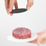 Presa Dubla Pentru Hamburgeri 2 In 1, Forma Si Presa, Doua Dimensiuni, Cu Maner, Usor De Curatat Si Folosit, Material Abs, 100 De Foi Hartie De Copt Incluse, 13X13.5X7 Cm, Fara Lipire, Neagra - vivimall.ro
