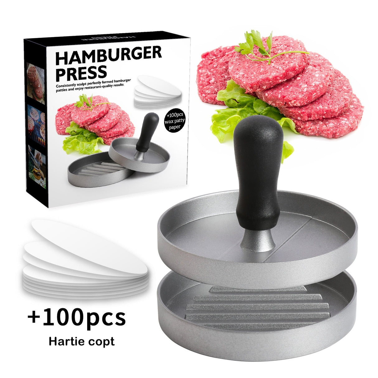 Presă Burger Din Aluminiu | EasyBurger - vivimall.ro