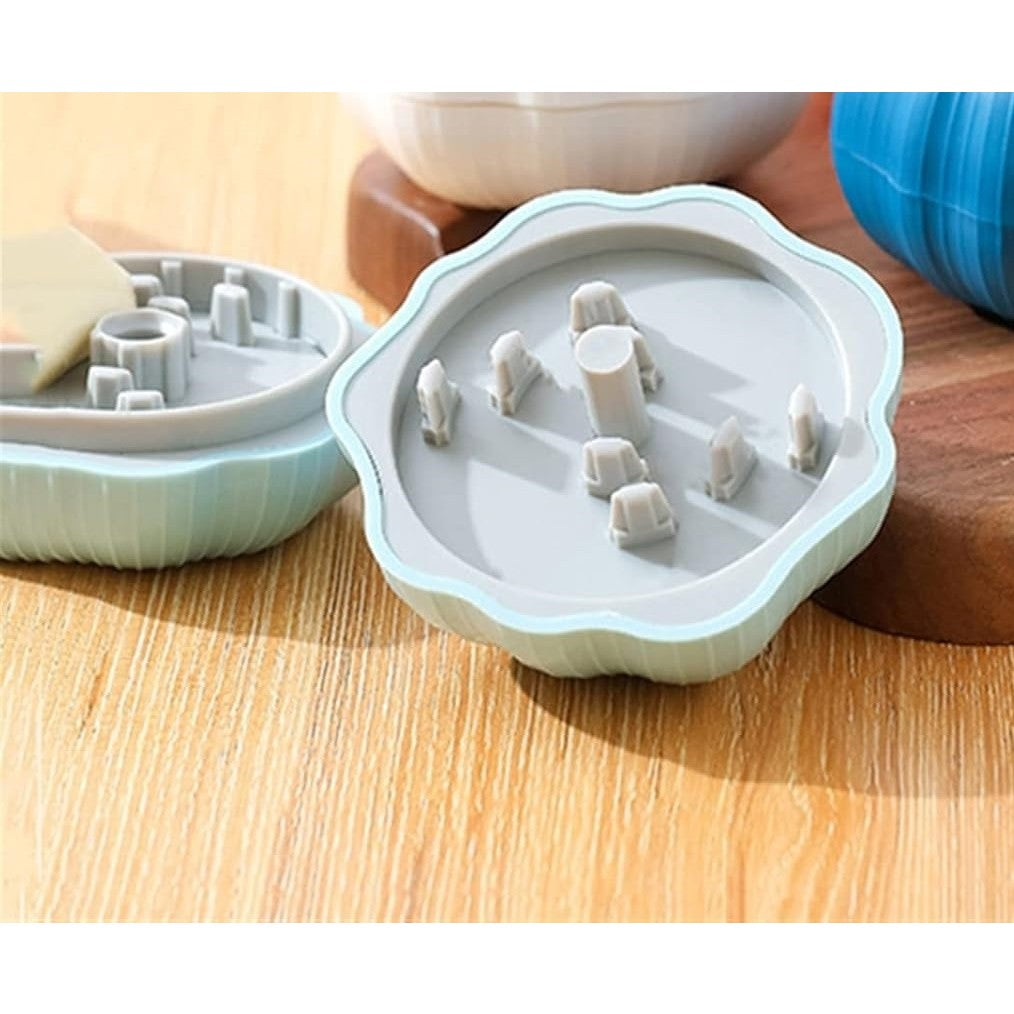 Presa Manuala Pentru Usturoi, Model Usturoi, 7 X 7.5 Cm, Din Plastic, Albastru Deschis - vivimall.ro