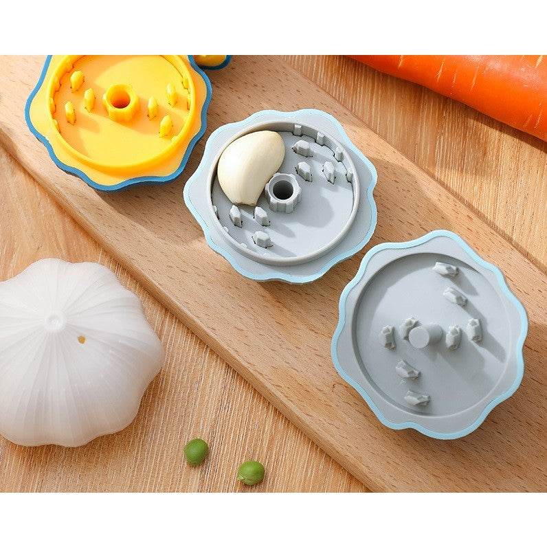 Presa Manuala Pentru Usturoi, Model Usturoi, 7 X 7.5 Cm, Din Plastic, Albastru Deschis - vivimall.ro
