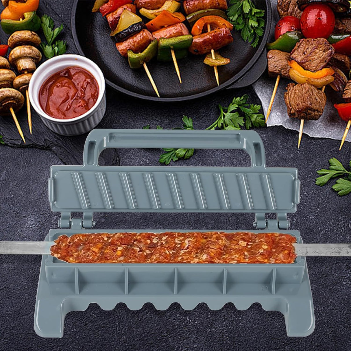 Presă carne pentru kebab, cu mâner ergonomic | KebabForm - vivimall.ro