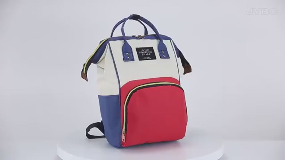Раница за майки бяло-червена | MommyBag 1