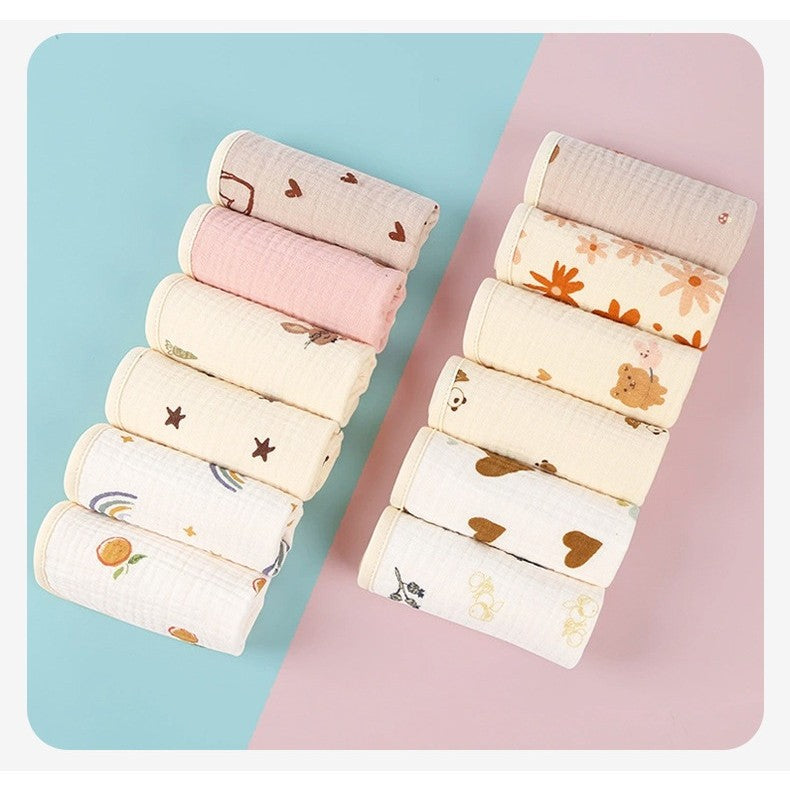 Prosop Absorbant, Vivimall, din Bumbac, 25 x 25 cm, Model Inimioare, cu Agatatoare, Maro - vivimall.ro