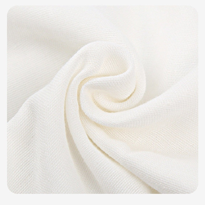 Prosop Absorbant, Vivimall, din Bumbac, pentru Bebelusi, 19x28 cm, Model Panda, Alb - vivimall.ro