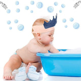 Viziera de Protectie Baie Pentru Copii, Fippy, Model Coroana, Dimensiune ajustabila, Durabil, Usor de curatat, Impotriva Samponului, pentru Ochi si Urechi, TPE+PP, 15x13 cm, Albastru Inchis - vivimall.ro