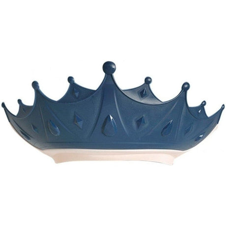 Viziera de Protectie Baie Pentru Copii, Fippy, Model Coroana, Dimensiune ajustabila, Durabil, Usor de curatat, Impotriva Samponului, pentru Ochi si Urechi, TPE+PP, 15x13 cm, Albastru Inchis - vivimall.ro