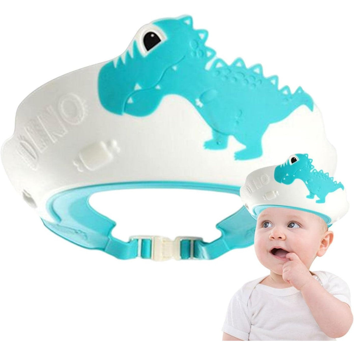 Viziera De Protectie Baie Pentru Copii, Fippy, Model Dinozaur, Dimensiune Ajustabila, Durabil, Usor De Curatat, Impotriva Samponului, Pentru Ochi Si Urechi, Tpe+Pp, 22X21 Cm - vivimall.ro