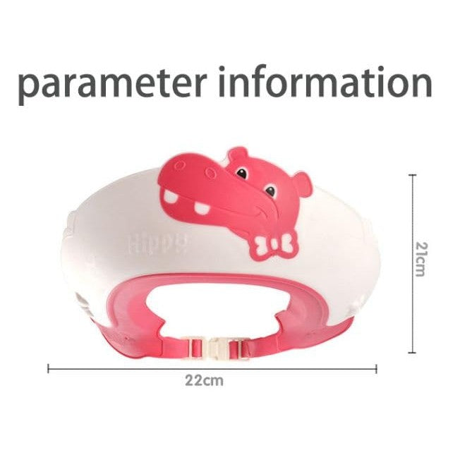 Viziera De Protectie Baie Pentru Copii, Fippy, Model Hipopotam, Dimensiune Ajustabila, Durabil, Usor De Curatat, Impotriva Samponului, Pentru Ochi Si Urechi, Tpe+Pp, 22X21 Cm - vivimall.ro