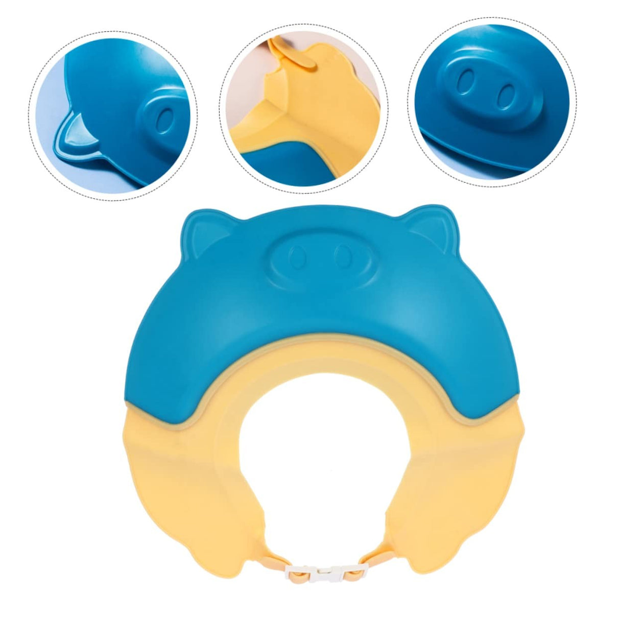 Viziera De Protectie Baie Pentru Copii, Fippy, Model Purcelus, Dimensiune Ajustabila, Durabil, Usor De Curatat, Impotriva Samponului, Pentru Ochi Si Urechi, Tpe+Pp, 23X23 Cm - vivimall.ro