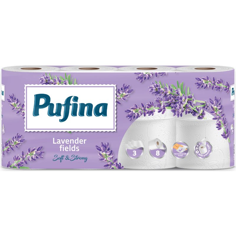 Pufina Hartie Igienica 8ROLE 3STRATURI Lavanda