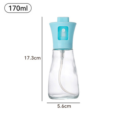 Pulverizator pentru Ulei, Vivimall, Pulverizator din Sticla pentru Otet sau Alte Lichide de Gatit, Simplu Reincarcabil, Multifunctionale, 17.3 x 5.6 cm, Capacitatea 170 ml, Albastru - vivimall.ro